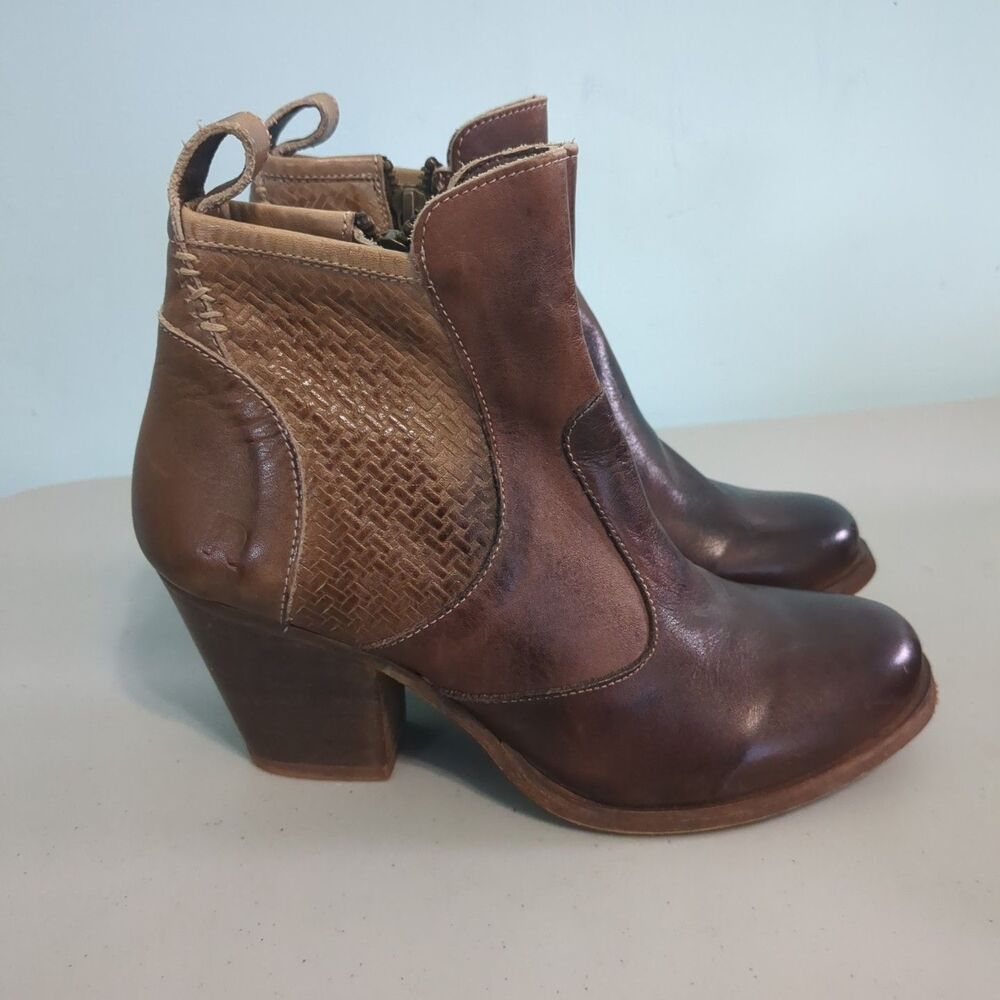 ROAN Women's Charleston Leather Ankle Boots bed stu 7.5